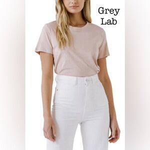 🔥NWT🔥 Grey Lab Classic Crewneck Buttery SOFT T-Shirt in Rose size Medium